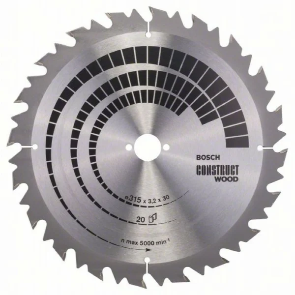 Пильный диск Construct Wood 315x30x3,2 мм; 20 Bosch 2608640701