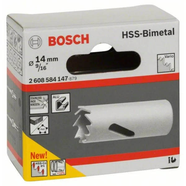 Коронка HSS-Bimetall со стандартным переходником 14 мм, 9/16' Bosch 2608584147 — изображение 2