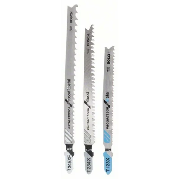 Набор из 3 пильных полотен T 123 XF; T 234 X; T 345 XF Bosch 2607010515