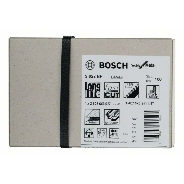 Пильное полотно S 922 BF Flexible for Metal Bosch 2608656027 — изображение 2