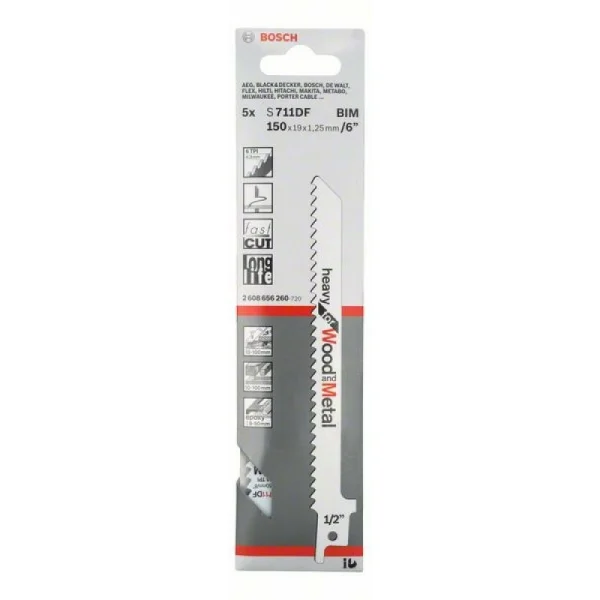 Пильное полотно S 711 DF Heavy for Wood and Metal Bosch 2608656260 — изображение 2