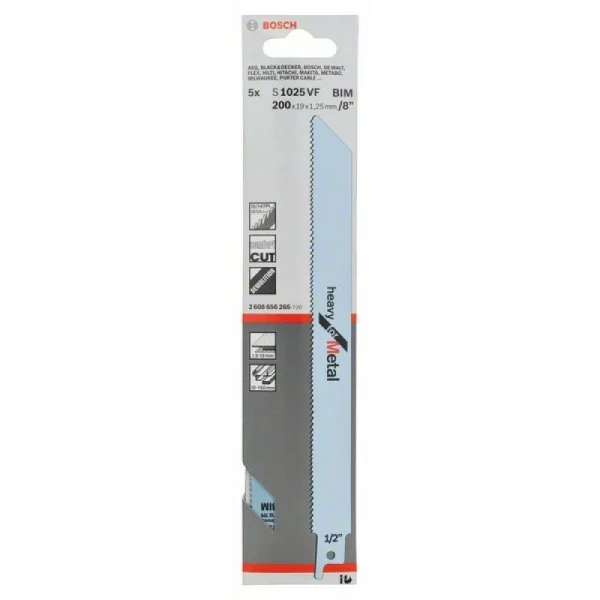 Пильное полотно S 1025 VF Heavy for Metal Bosch 2608656265 — изображение 2