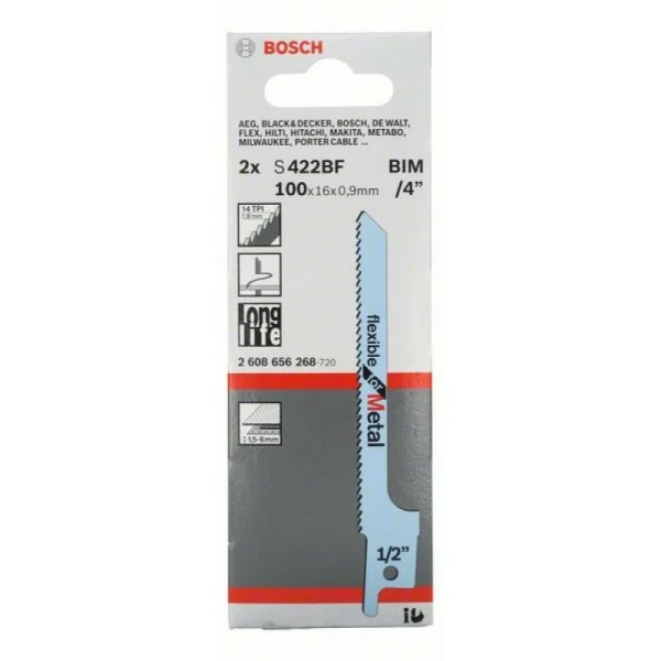 Пильное полотно S 422 BF Flexible for Metal Bosch 2608656268 — изображение 2
