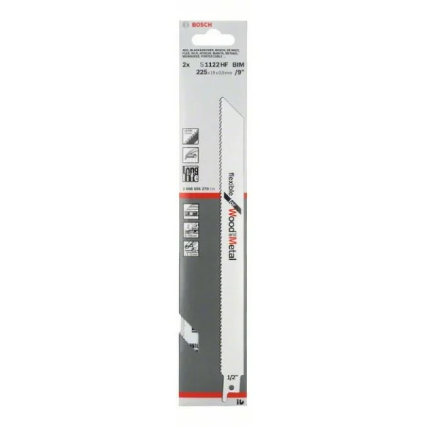 Пильное полотно S 1122 HF Flexible for Wood and Metal Bosch 2608656270 — изображение 2