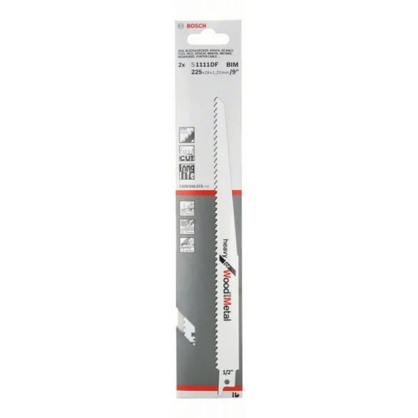 Пильное полотно S 1111 DF Heavy for Wood and Metal Bosch 2608656273 — изображение 2