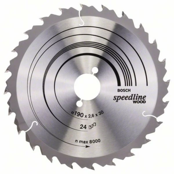 Пильный диск Speedline Wood 190 x 30 x 2,6 mm, 24 Bosch 2608640801