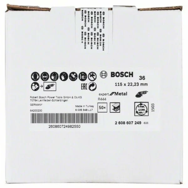 Фибровый шлифкруг R444 Expert for Metal 115x22,23 мм, 36 Bosch 2608607249 — изображение 2