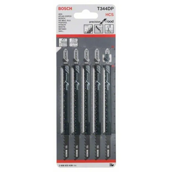 Пильное полотно T 344 DP Precision for Wood Bosch 2608633A36 — изображение 2