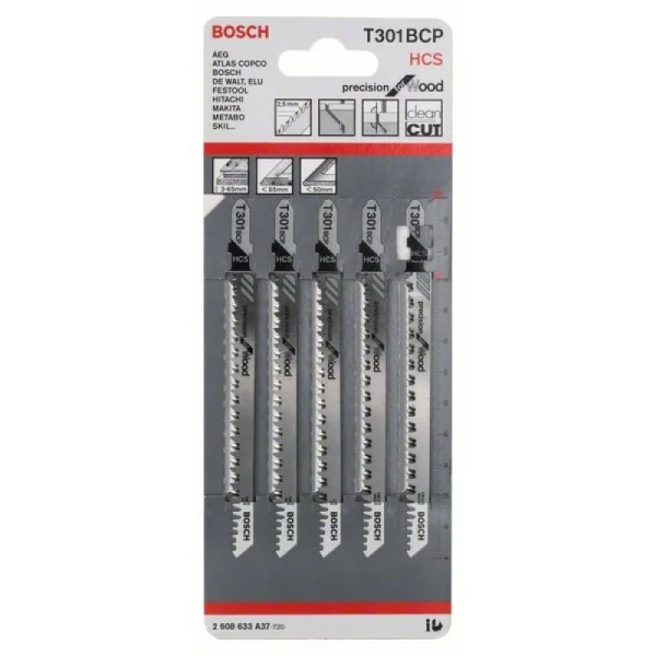 Пильное полотно T 301 BCP Precision for Wood Bosch 2608633A37 — изображение 2