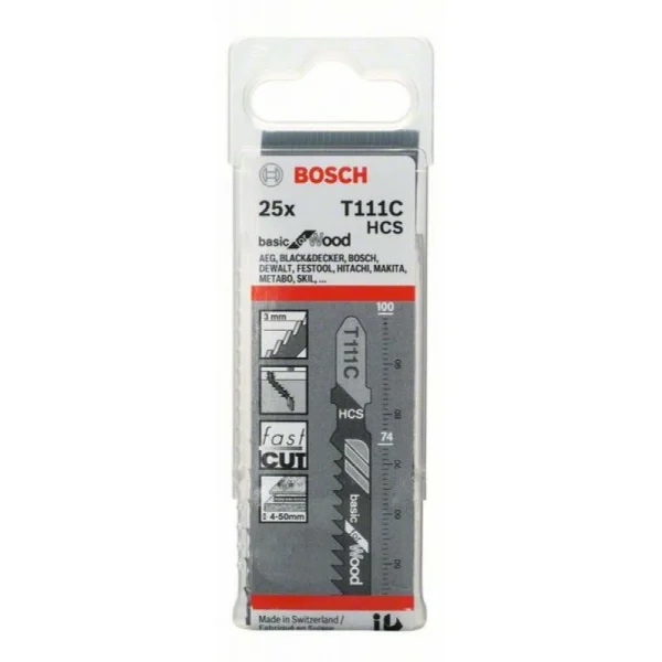 Пильное полотно T 111 C Basic for Wood Bosch 2608633A38 — изображение 2