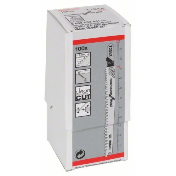 Пильное полотно T 234xProgressor for Wood Bosch 2608633A41 — изображение 2