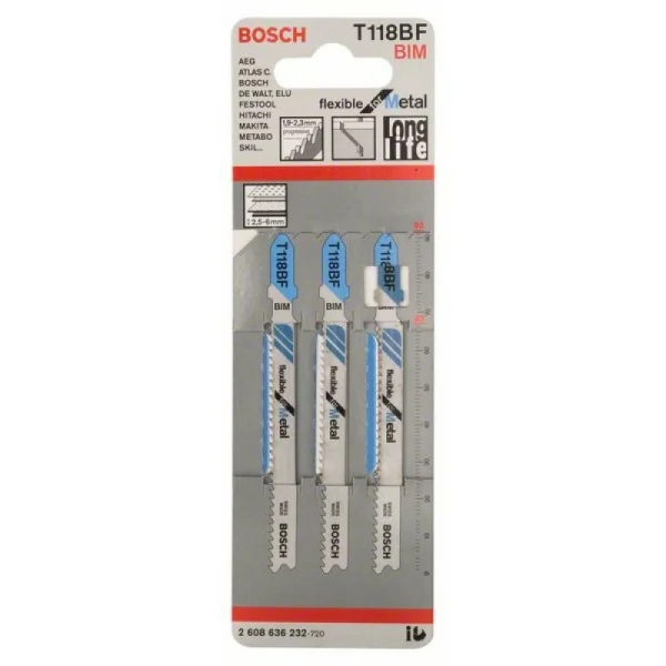 Пильное полотно T 118 BF Flexible for Metal Bosch 2608636232 — изображение 2