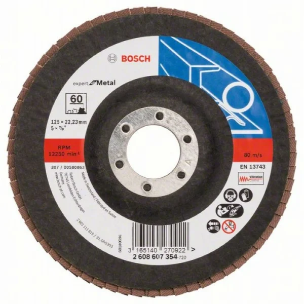 Лепестковый шлифкруг X551 Expert for Metal 125x22,23 мм, 60 Bosch 2608607354