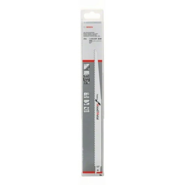 Сабельные полотна 100 шт. S1411DF BIM Heavy for Wood+Metal Bosch 2608656567 — изображение 2