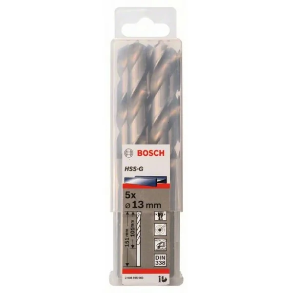 Сверло по металлу HSS-G DIN 338 13x101x151 мм Bosch 2608595083 — изображение 2