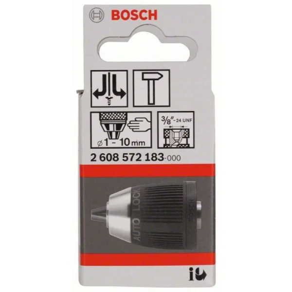 Быстрозажимный сверлильный патрон до 10 мм 1-10 мм, 3/8' - 24 Bosch 2608572183 — изображение 2