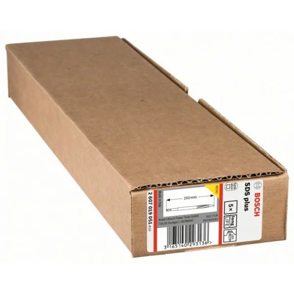 5 пикообразных зубил HPP SDS-plus 250 мм Bosch 2607019051 — изображение 2