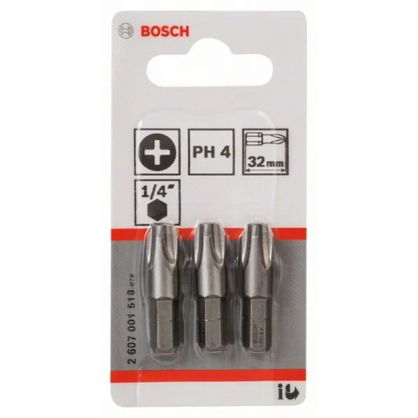 Насадка-бита Extra Hart PH 4, 32 мм Bosch 2607001518 — изображение 2