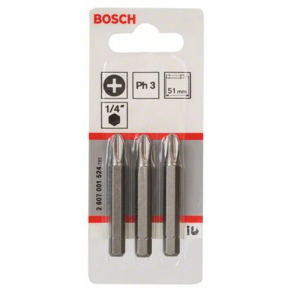 Насадка-бита Extra Hart PH 3, 51 мм Bosch 2607001524 — изображение 2