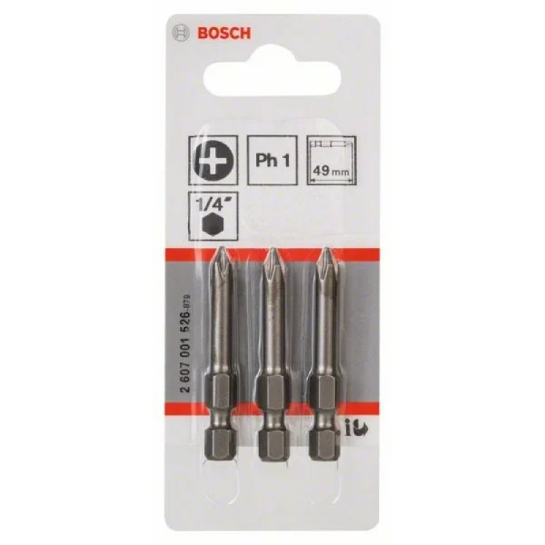 Насадка-бита Extra Hart PH 1, 49 мм Bosch 2607001526 — изображение 2