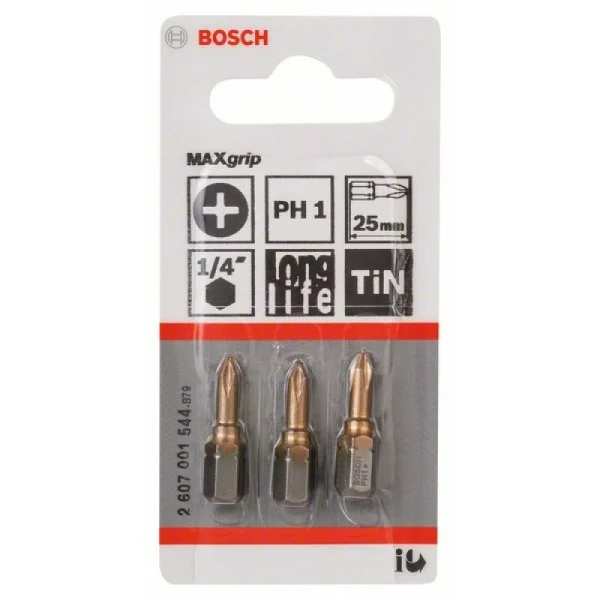 Насадка-бита Max Grip PH 1, 25 мм Bosch 2607001544 — изображение 2