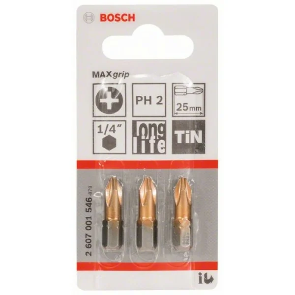 Насадка-бита Max Grip PH 2, 25 мм Bosch 2607001546 — изображение 2