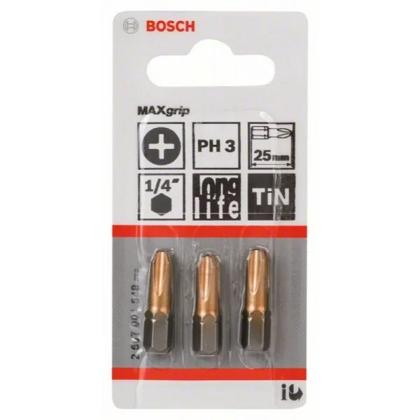 Насадка-бита Max Grip PH 3, 25 мм Bosch 2607001548 — изображение 2