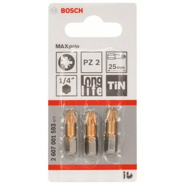 Насадка-бита Max Grip PZ 2, 25 мм Bosch 2607001593 — изображение 2