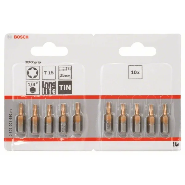 Насадка-бита Max Grip T15, 25 мм Bosch 2607001690 — изображение 2