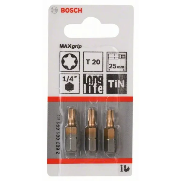 Насадка-бита Max Grip T20, 25 мм Bosch 2607001691 — изображение 2