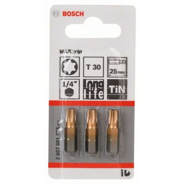 Насадка-бита Max Grip T30, 25 мм Bosch 2607001696 — изображение 2
