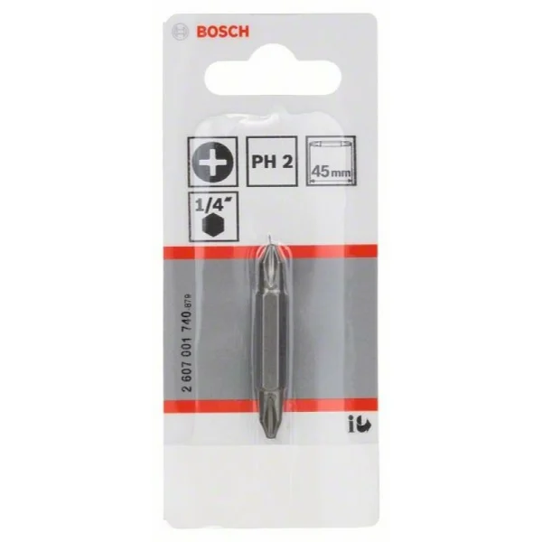 Двусторонняя насадка-бита PH2; PH2; 45 мм Bosch 2607001740 — изображение 2