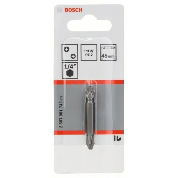 Двойное лезвие PH2; PZ2; 45 мм Bosch 2607001743 — изображение 2