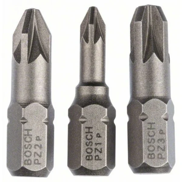 Набор из 3 насадок-бит Extra Hart (PZ) PZ1; PZ2; PZ3; 25 мм Bosch 2607001753