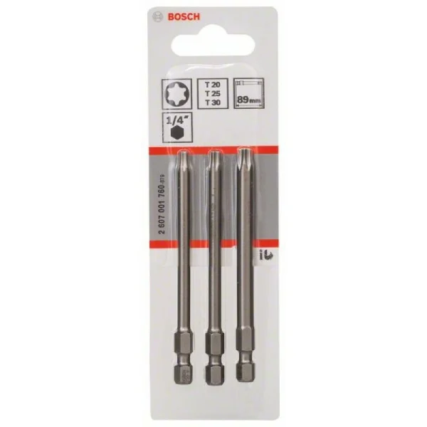 3 Биты Extra Hard 89 мм T20/25/30 Bosch 2607001760 — изображение 2