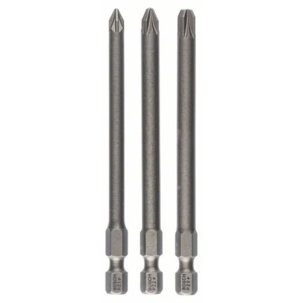 Набор из 3 насадок-бит Extra Hart PZ1; PZ2; PZ3; 89 мм Bosch 2607001761