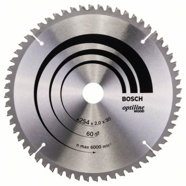 Пильный диск Optiline Wood 254x30x2,0 мм, 60 Bosch 2608640436