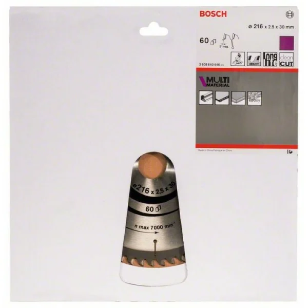 Пильный диск Multi Material 216x30x2,5 мм; 60 Bosch 2608640446 — изображение 2