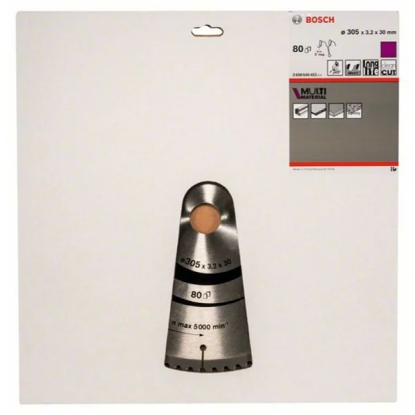 Пильный диск Multi Material 305 x 30 x 3,2 mm; 80 Bosch 2608640452 — изображение 2