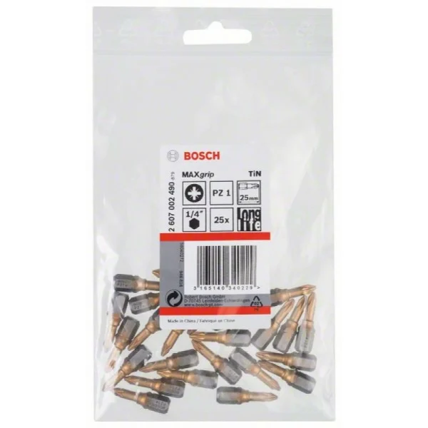 Насадка-бита Max Grip PZ 1, 25 мм Bosch 2607002490 — изображение 2