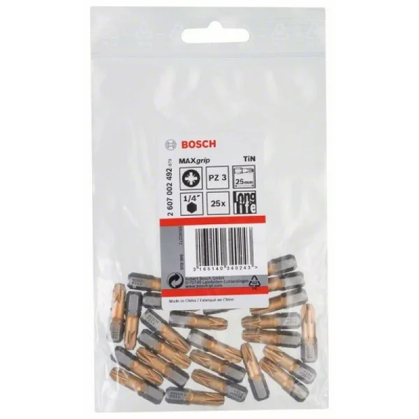 Насадка-бита Max Grip PZ 3, 25 мм Bosch 2607002492 — изображение 2