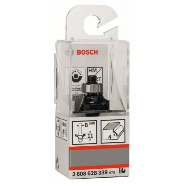 Карнизная фреза 8 мм, R1 4 мм, L 10,5 мм, G 53 мм Bosch 2608628339 — изображение 2