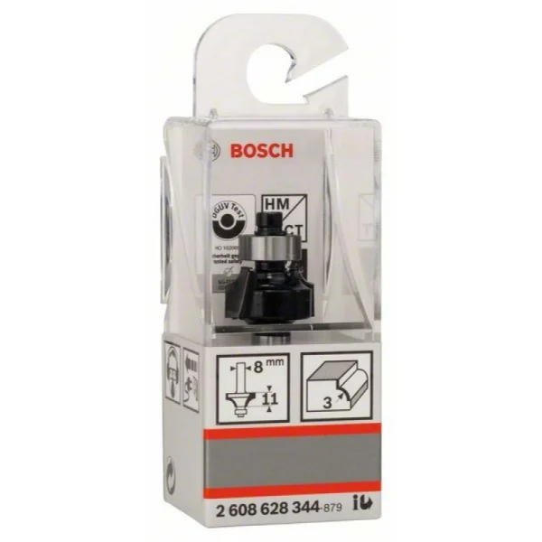 Карнизная фреза 8 мм, R1 3 мм, L 10,2 мм, G 53 мм Bosch 2608628344 — изображение 2