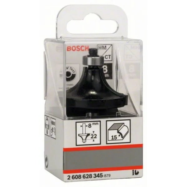 Карнизная фреза 8 мм, R1 15 мм, L 22 мм, G 66 мм Bosch 2608628345 — изображение 2