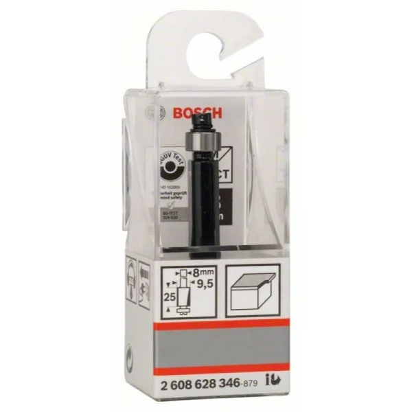Фреза для выборки заподлицо 8 мм, D1 9,5 мм, L 25,4 мм, G 68 мм Bosch 2608628346 — изображение 2