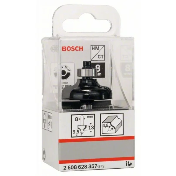 Профильные фрезы G 8 мм, R1 4,8 мм, D 31,8 мм, L 12,4 мм, G 54 мм Bosch 2608628357 — изображение 2
