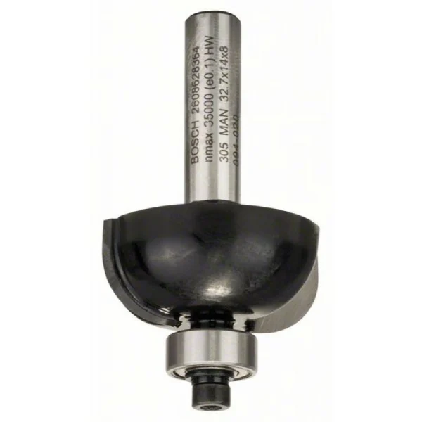 Галтельная фреза 8 мм, R1 10 мм, D 32,7 мм, L 14 мм, G 55 мм Bosch 2608628364