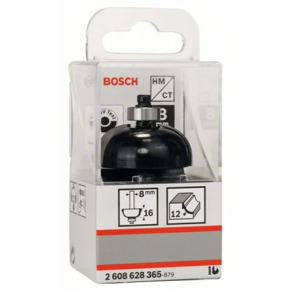 Галтельная фреза 8 мм, R1 12 мм, D 36,7 мм, L 16 мм, G 58 мм Bosch 2608628365 — изображение 2