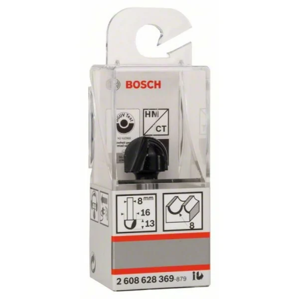 Галтельная фреза 8 мм, R1 8 мм, D 16 мм, L 12,4 мм, G 45 мм Bosch 2608628369 — изображение 2