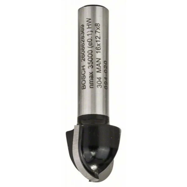 Галтельная фреза 8 мм, R1 8 мм, D 16 мм, L 12,4 мм, G 45 мм Bosch 2608628369